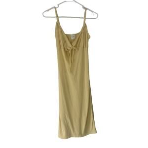 Livi By Olivia Rae Women's Size Medium Yellow Bodycon Ribbed Midi Dress